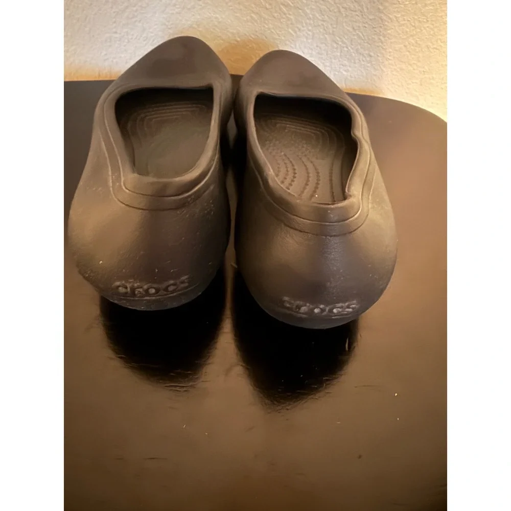 Crocs Alice Work Flat Shoes Black Slip Resistant Womens Comfort Clogs Size 7